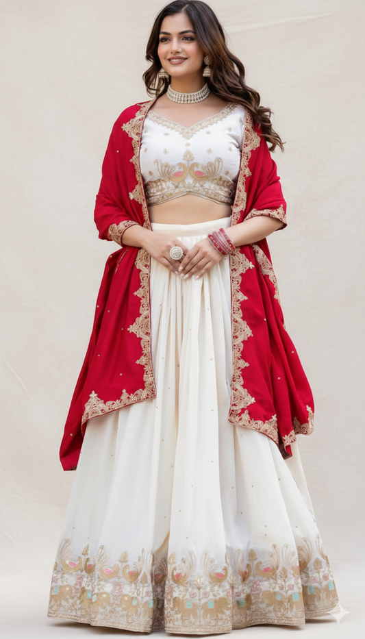 Radiate Timeless Grace: The Off-White Chinnon Silk Masterpiece