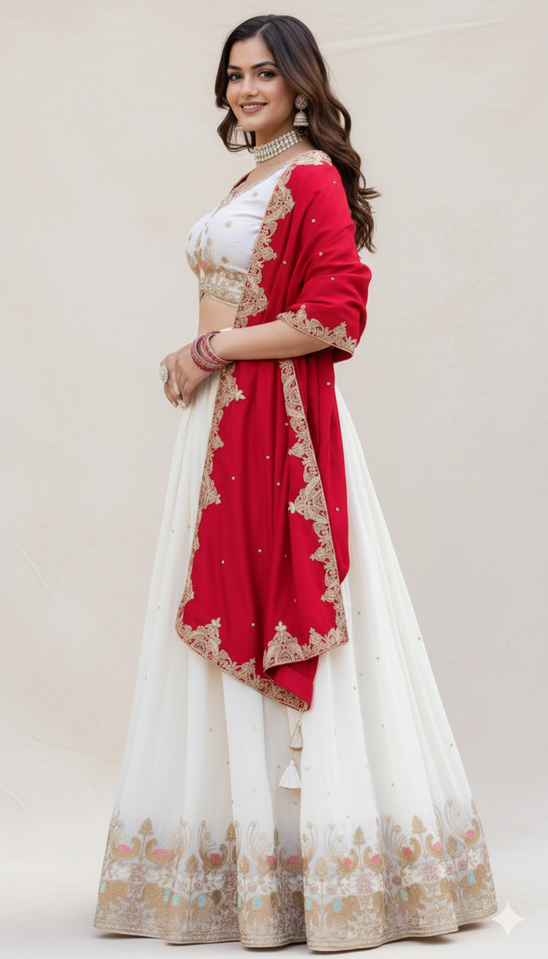 Radiate Timeless Grace: The Off-White Chinnon Silk Masterpiece